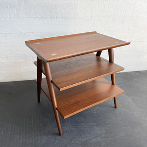 Mid Century Modern Tiered Side Table By Merton Gershun, American Of Martinsville