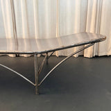Early 20th Century Industrial Brushed Steel Infirmary Bed Chaise Longue