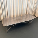 Early 20th Century Industrial Brushed Steel Infirmary Bed Chaise Longue
