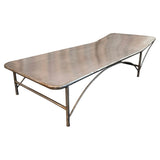 Early 20th Century Industrial Brushed Steel Infirmary Bed Chaise Longue