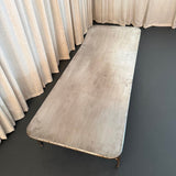 Early 20th Century Industrial Brushed Steel Infirmary Bed Chaise Longue