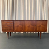 Scandinavian Modern Teak Sideboard Credenza By Erling Torvits For Knud Nielsen
