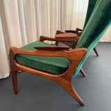 Pair Of High Back 2224-C Armchairs By Adrian Pearsall For Craft Associates