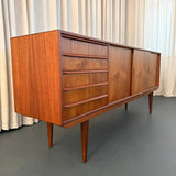 Scandinavian Modern Teak Sideboard Credenza By Erling Torvits For Knud Nielsen