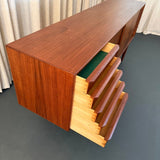 Scandinavian Modern Teak Sideboard Credenza By Erling Torvits For Knud Nielsen