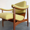 Mid-Century Modern Upholstered Scoop Bentwood Armchair By Thonet