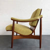 Mid-Century Modern Upholstered Scoop Bentwood Armchair By Thonet