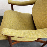 Mid-Century Modern Upholstered Scoop Bentwood Armchair By Thonet