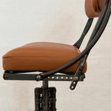 Leather DoMore Industrial Swivel Adjustable Rolling Desk Chair