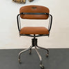 Leather DoMore Industrial Swivel Adjustable Rolling Desk Chair