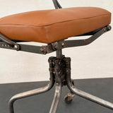 Leather DoMore Industrial Swivel Adjustable Rolling Desk Chair