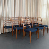 Set Of Twelve Rosewood Ladder-Back Dining Chairs By Svegards Markaryd
