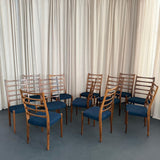 Set Of Twelve Rosewood Ladder-Back Dining Chairs By Svegards Markaryd