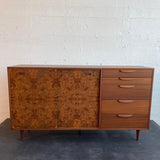 Harvey Probber Mahogany Burl Sideboard Credenza