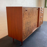 Harvey Probber Mahogany Burl Sideboard Credenza