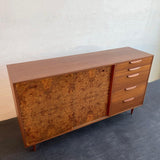 Harvey Probber Mahogany Burl Sideboard Credenza