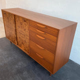 Harvey Probber Mahogany Burl Sideboard Credenza