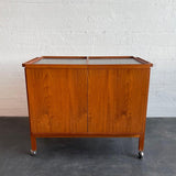 Danish Modern Teak Expandable Bar Cart By Niels Erik Glasdam Jensen