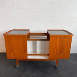 Danish Modern Teak Expandable Bar Cart By Niels Erik Glasdam Jensen