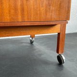 Danish Modern Teak Expandable Bar Cart By Niels Erik Glasdam Jensen