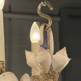 Grand French Hand-Crafted Grotto Nautical Multi-Stem Coral Shell Chandelier