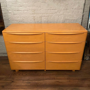 Heywood Wakefield Wheat Maple Double Dresser