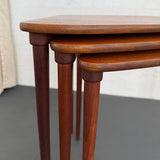 Scandinavian Modern Triangular Teak Nesting Tables By Selig