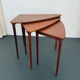 Scandinavian Modern Triangular Teak Nesting Tables By Selig