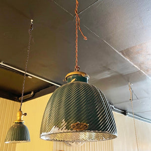 Industrial Green X-Ray Mercury Glass Pendant Light