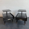 Mid-Century Modern Ebonized Stepped End Tables By Gordon's Furniture