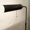 Mid-Century Adjustable Brass Library Reading Floor Lamp