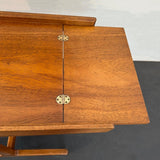 Scandinavian Modern Extendable Teak Side Serving Table