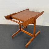Scandinavian Modern Extendable Teak Side Serving Table