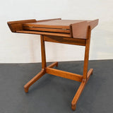 Scandinavian Modern Extendable Teak Side Serving Table