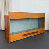 Pair Of Industrial Oak "Greeting Cards" Display Case Cabinets