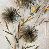 Curtis Jeré Large Brass Pom-Pom Floral Wall Sculpture