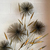 Curtis Jeré Large Brass Pom-Pom Floral Wall Sculpture