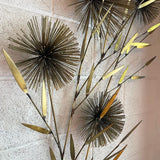 Curtis Jeré Large Brass Pom-Pom Floral Wall Sculpture