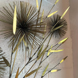 Curtis Jeré Large Brass Pom-Pom Floral Wall Sculpture