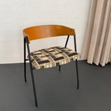 Mid-Century Modern Wrought Iron Bentwood Compass Chair