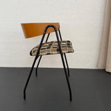 Mid-Century Modern Wrought Iron Bentwood Compass Chair