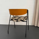 Mid-Century Modern Wrought Iron Bentwood Compass Chair