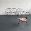 Mid-Century Modern Wrought Iron Dining Chairs Attributed To Tony Paul