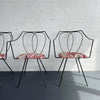 Mid-Century Modern Wrought Iron Dining Chairs Attributed To Tony Paul