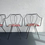 Mid-Century Modern Wrought Iron Dining Chairs Attributed To Tony Paul