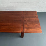 Scandinavian Modern Contrasting Strip Teak Coffee Table