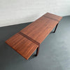 Scandinavian Modern Contrasting Strip Teak Coffee Table