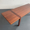 Scandinavian Modern Contrasting Strip Teak Coffee Table