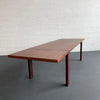 Scandinavian Modern Contrasting Strip Teak Coffee Table