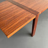 Scandinavian Modern Contrasting Strip Teak Coffee Table